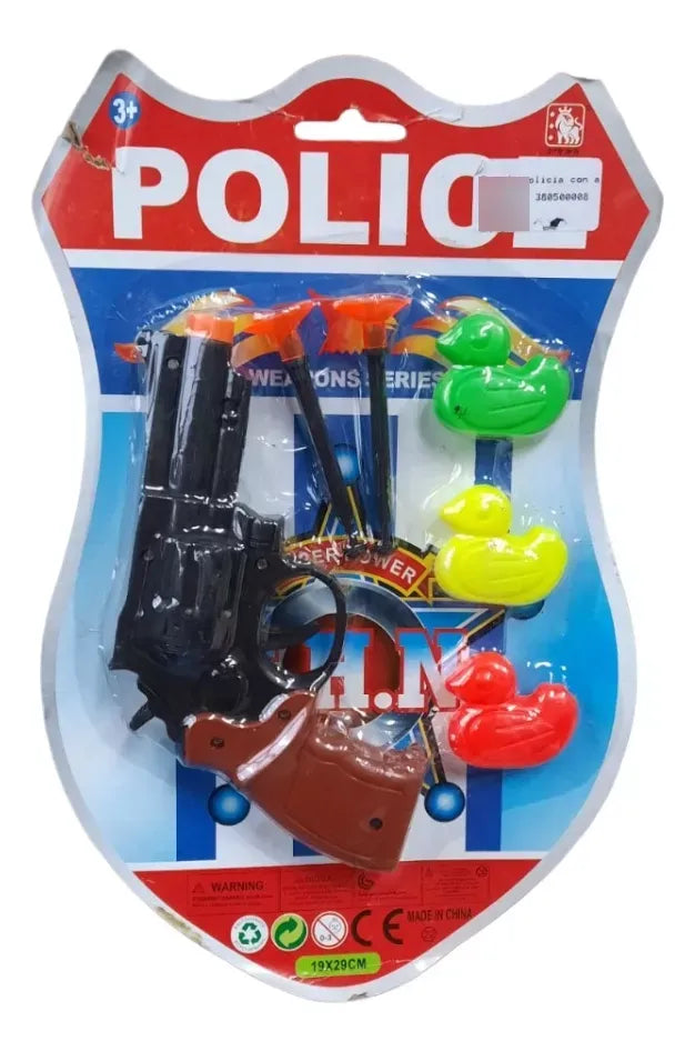 Set De Policia Con Arma Y Dardos 52411