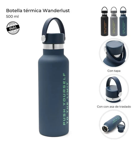 Wanderlust Botella Termica Con Tapa Y Agarre 40598