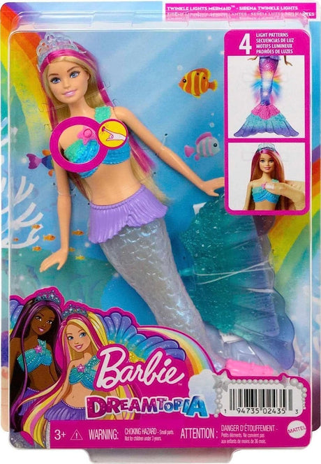 Muñeca Barbie Dreamtopia Twinkle Lights Mermaid Hdj36 Mattel