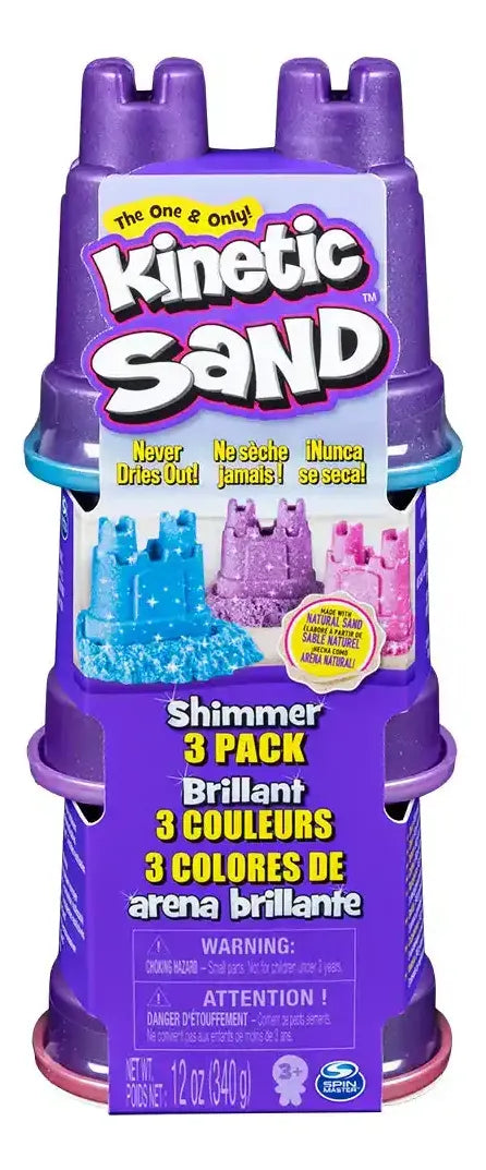 Kinetic Sand Brillant Set x3 Castillos 340g 71457