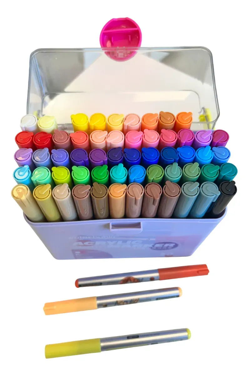 Marcadores Acrílicos con Estuche X60 Colores SL7110