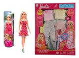 Combo Muñeca Barbie T7439 + Set Ropa Para Diseñar BBFD2-A