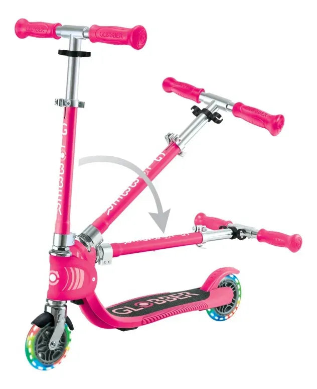 Globber Monopatin Flow Foldable Junior Lights Fucsia 870-102