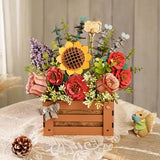 Robotime Puzzle 3d Caja De Flores Tw02h Rowood
