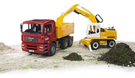 Bruder Camion TGA con excavadora Liebherr BRU2751