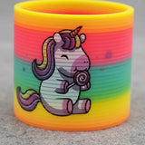 Resorte Arcoiris Estampado Unicornio Ikspr002