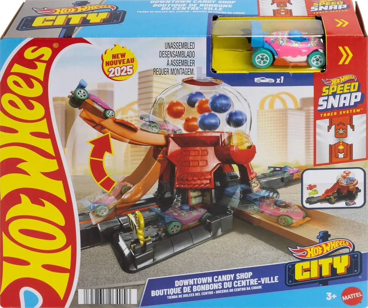 Hot Wheels City Pista de Juguete Tienda de Dulces JBM62