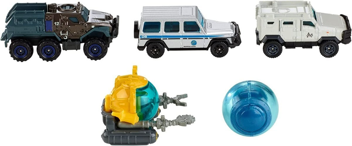 Jurassic World Matchbox Pack De 5 Autos Fmx40 Mattel