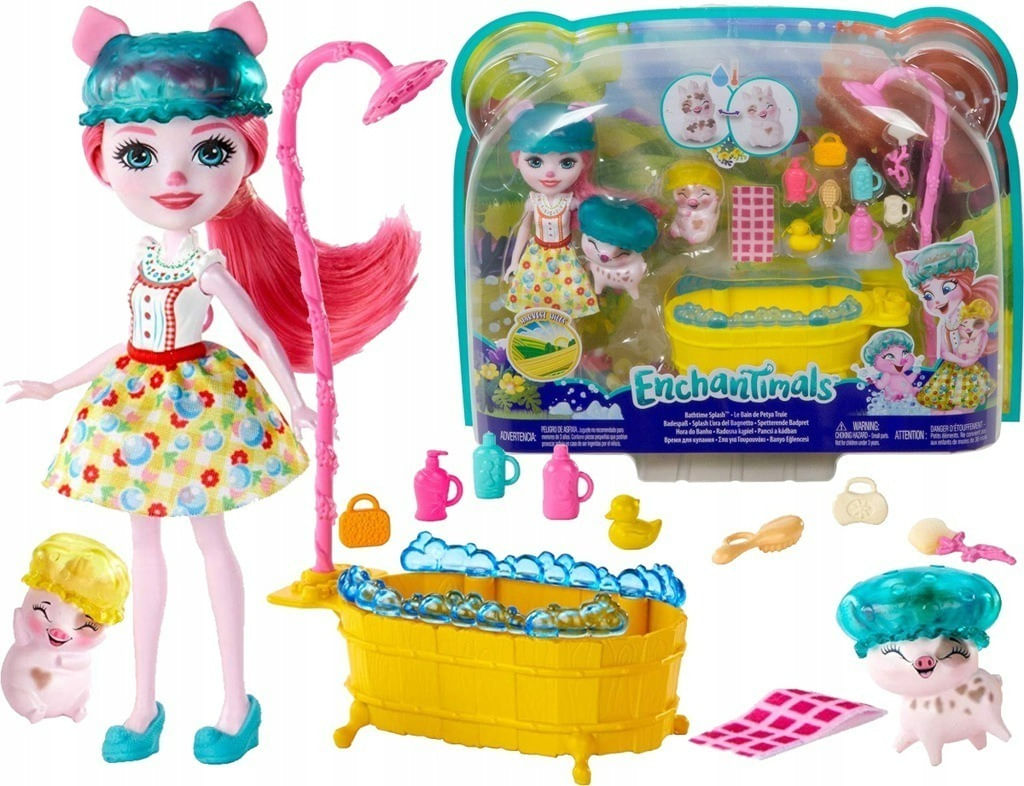 Muñeca Enchantimals Set De Juego Hora Del Baño Gjx35 Mattel