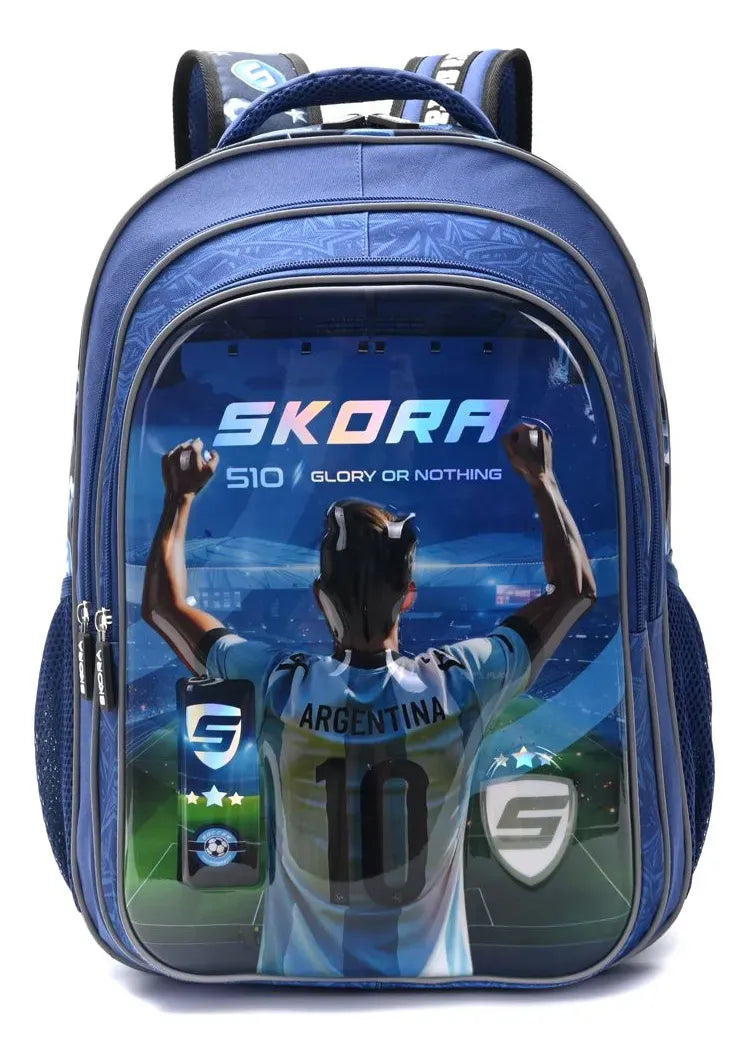 Skora Mochila Espalda Lets Play Futbol Camiseta 18p 42879 Azul
