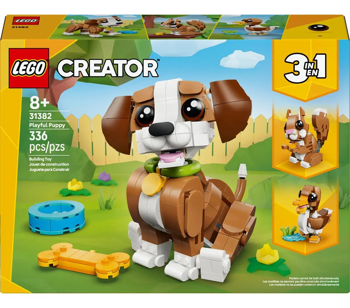 Lego Creator 3 en 1: Lindos Animales Cachorro Juguetón 31382