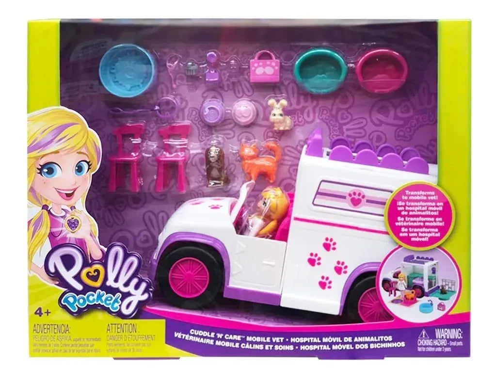 Polly Pocket Hospital Móvil Para Mascotas Gfr04 Mattel