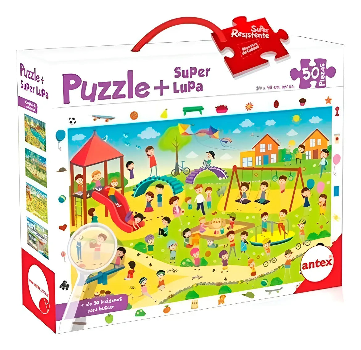 Rompecabezas Puzzle 50 Pzas Con Lupa 3035