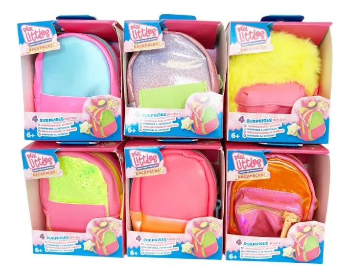Combo x 6 Real Littles Neon Backpack Mini Mochila 005170 25589