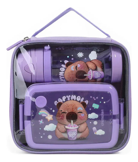Chimola Lunch Box Set Capymola Bz144 Lila