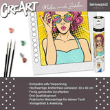 Ravensburger CreArt PopArt Pinta Por Numeros Lady in Pink 25857