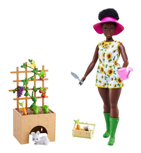 Muñeca Barbie Jardineria Con Accesorios Hcd4 Mattel