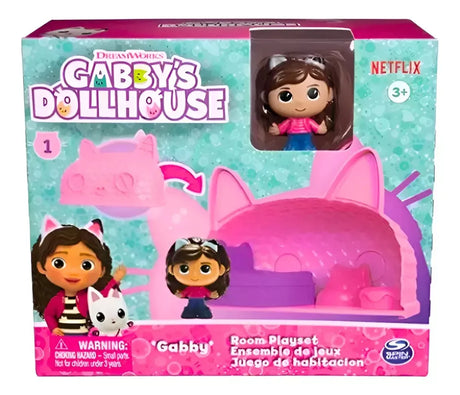 La Casa de Muñecas de Gabby Mini play set de habitaciones 99254/6071197
