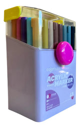 Marcadores Acrílicos con Estuche X48 Colores SL7109