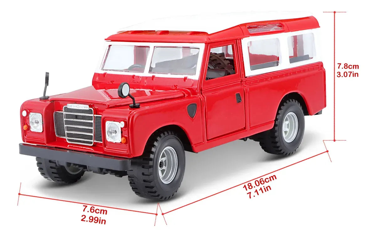 Bburago 1:24 Land Rover Serie II Rojo 18-22063