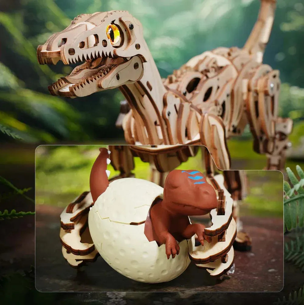 Robotime Rokr Puzzle 3d Velociraptor Mecánico Ld01