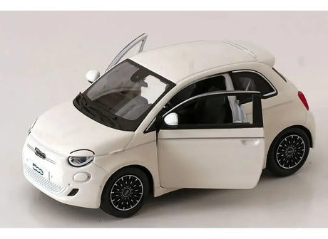 Bburago 1:24 Fiat 500 E 2023 Blanco/Azul Metalizado 18-21110