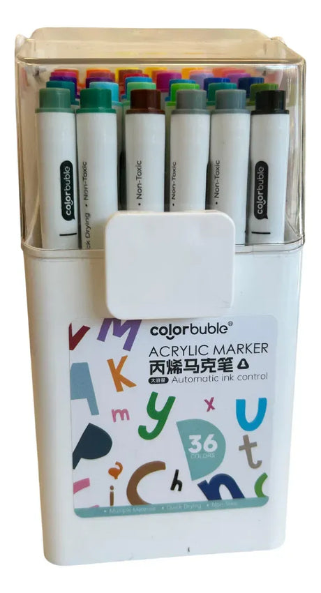 Marcadores Acrílicos con Estuche X36 Colores SL7103