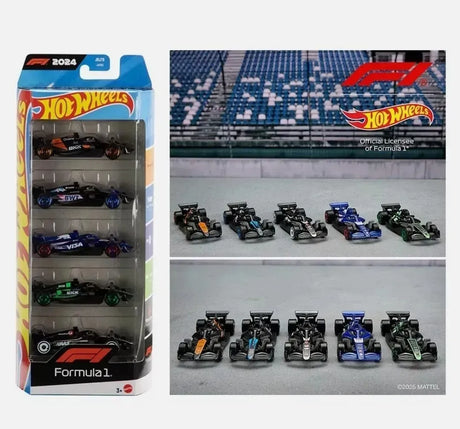 Hot Wheels Pack X5 Coches De Fórmula 1 1:64 Jgf58 Mattel