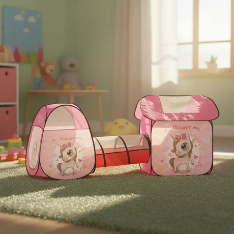 Carpa De Juegos Infantil Con Túnel Y Pelotero 3030814 Shine Rosa