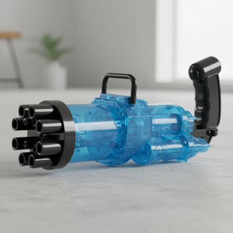 Pistola Burbujero A Pila 8 Agujeros Con Luz Kb1124 Azul Shine