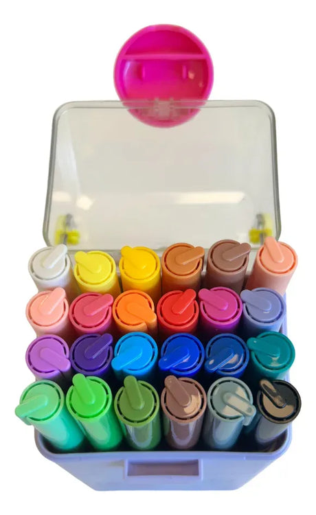 Marcadores Acrílicos con Estuche X24 Colores SL7107