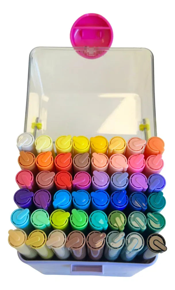 Marcadores Acrílicos con Estuche X48 Colores SL7109