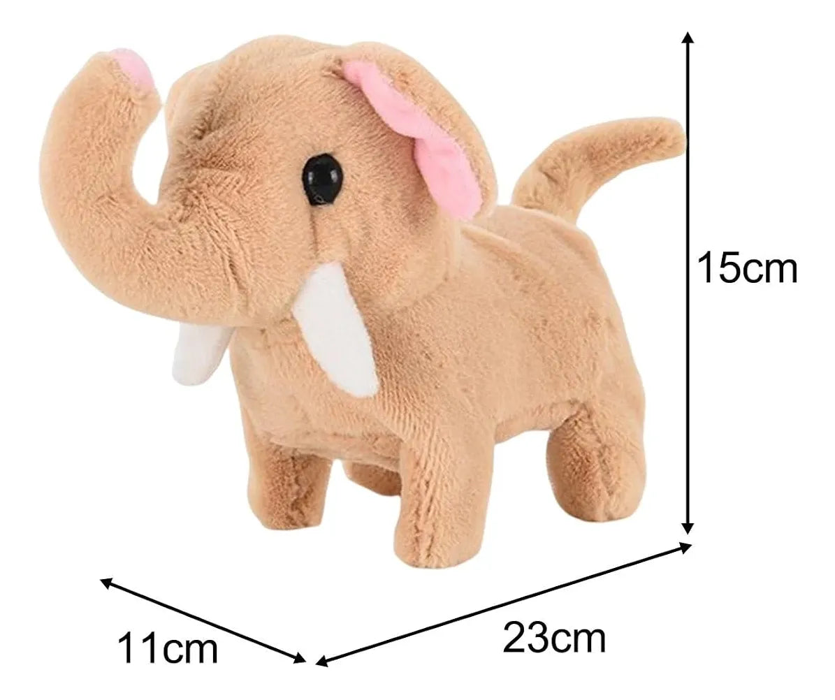 Elefante de Peluche a Pila Shine KL258
