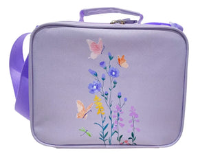Lunchera Escolar Térmica Lila Con Flores Zykl005 Shine Lila