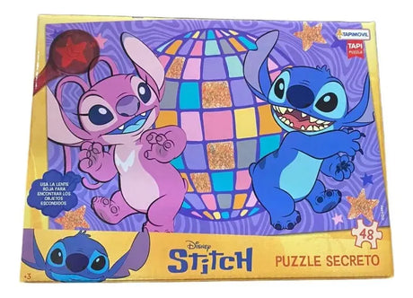 Puzzle de 48 piezas con lupa de Stitch DMD00148
