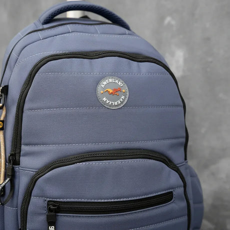 Combo Mochila 18p Carrito + Cartuchera + Lunchera Kinderland Azul-sl2504-sl2501-sl2503