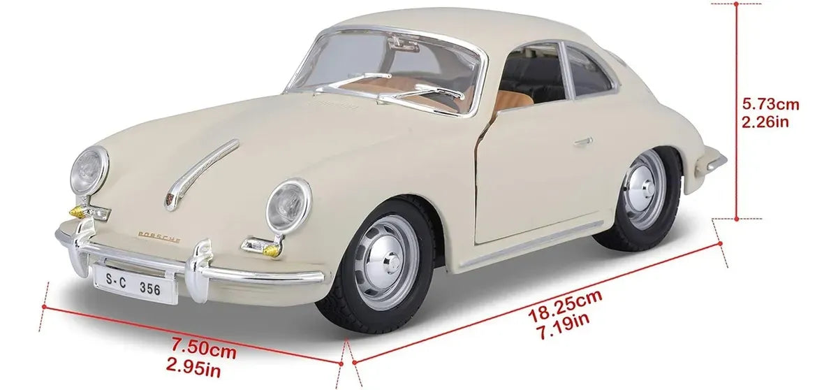 Bburago 1:24 Porsche 356 Coupe Color Marfil 18-22079