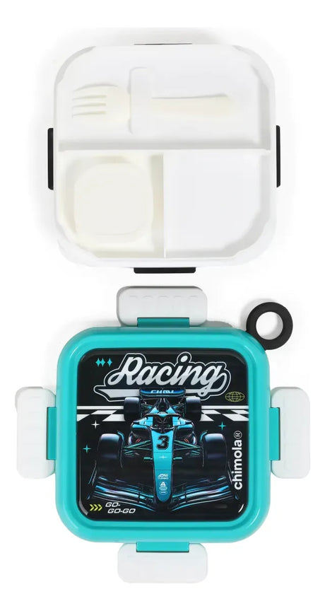 Chimola Lunch Box Racing Car Bz135 Turquesa
