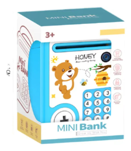 Mini Bank Caja Fuerte Celeste 2763659