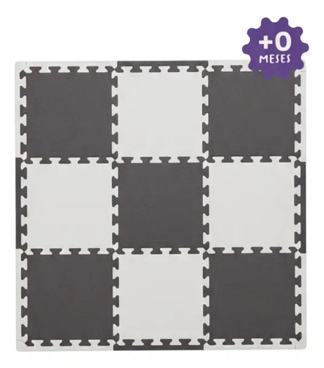 Duck Alfombra cuadros Gris/Blanco 9 Pzs 30x30cm GE121425