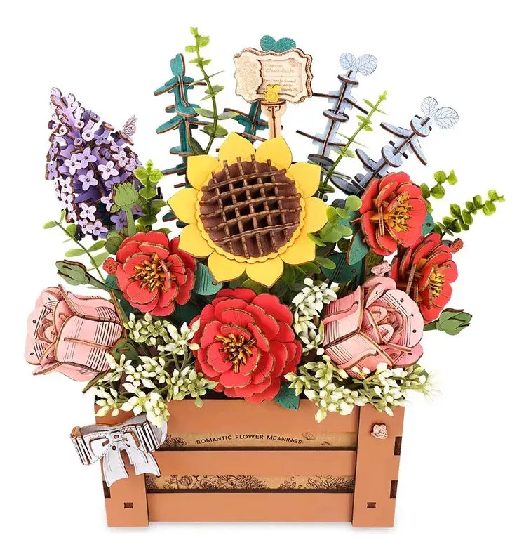 Robotime Puzzle 3d Caja De Flores Tw02h Rowood