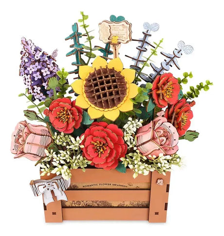 Robotime Puzzle 3d Caja De Flores Tw02h Rowood