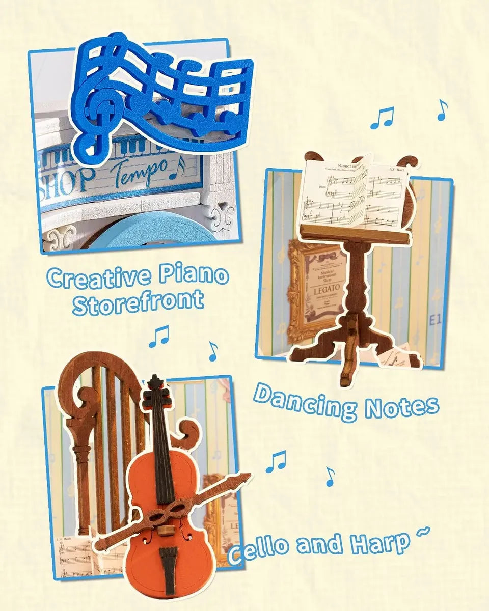 Robotime Rolife Melody Instrument Shop DS047