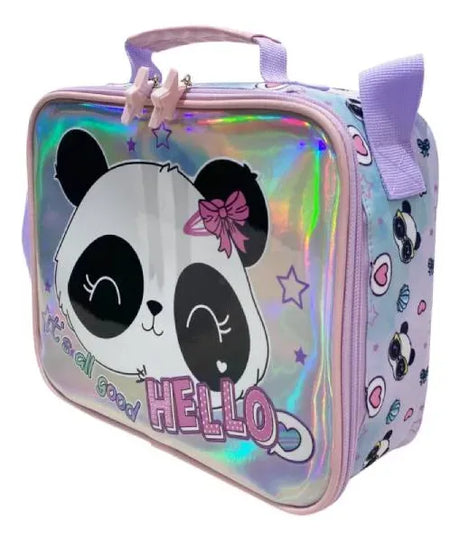 Lunchera Escolar Térmica Panda Zykl004 Shine Lila