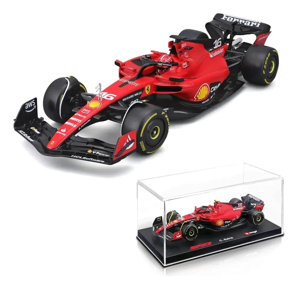 Bburago 1:24 Ferrari SF-23 w/helmet, LECLERC 18-26808