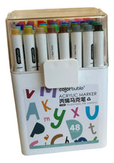 Marcadores Acrílicos con Estuche X48 Colores SL7104