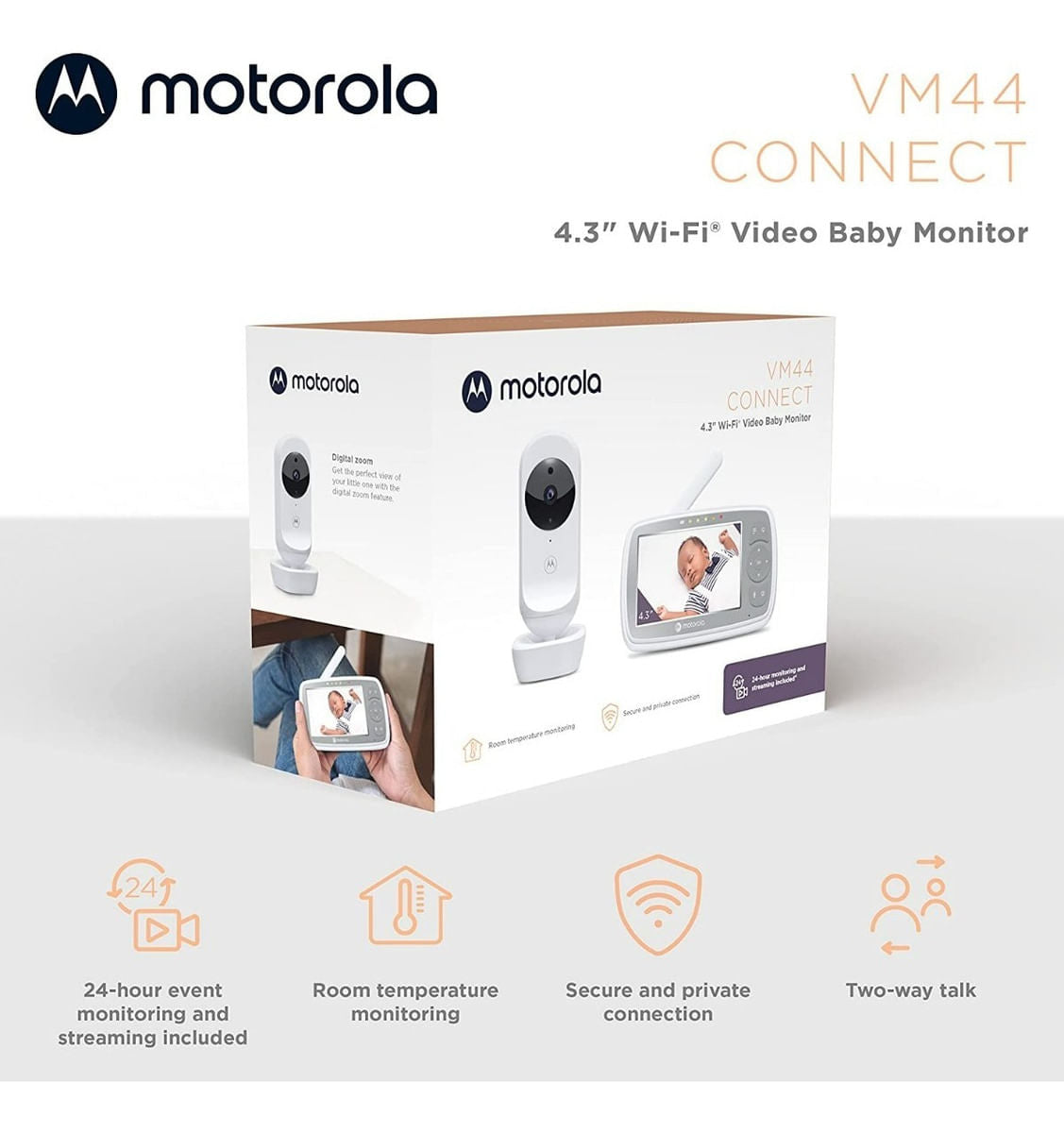 Motorola Baby Call Connect Pantalla 4.3 Y Wifi Vm44
