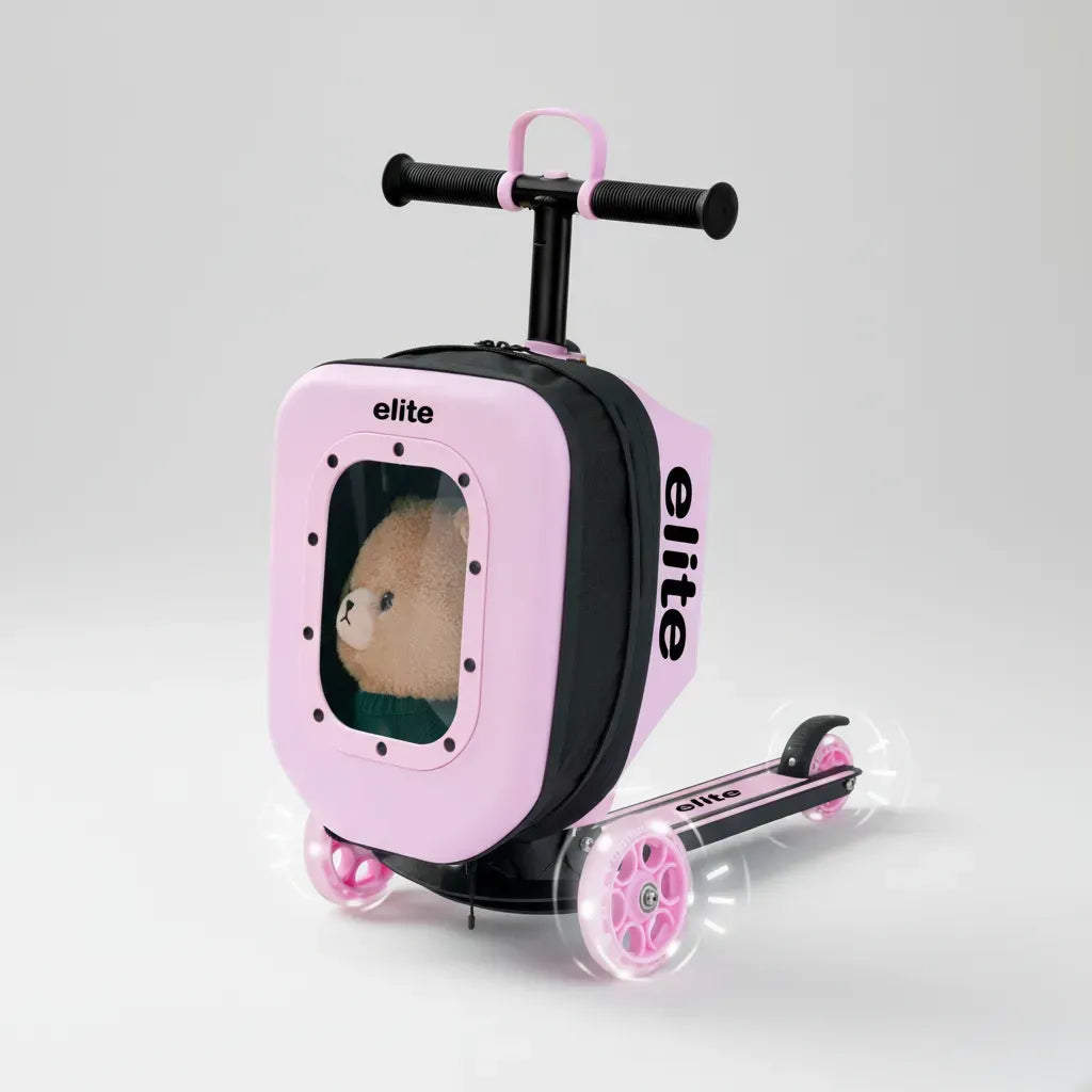 Monopatín Infantil 3 Ruedas Con Mochila Luces Yx-hls01 Shine Rosa