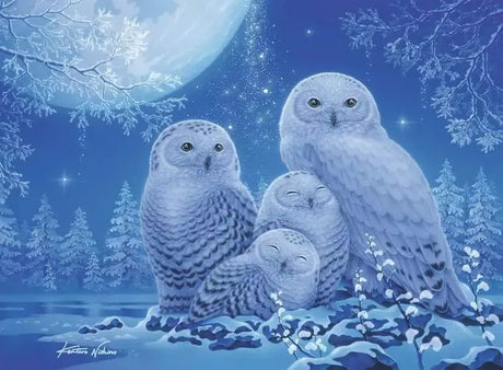 Ravensburger Puzzle Glow 500p Owls In The Moonlight 12000479
