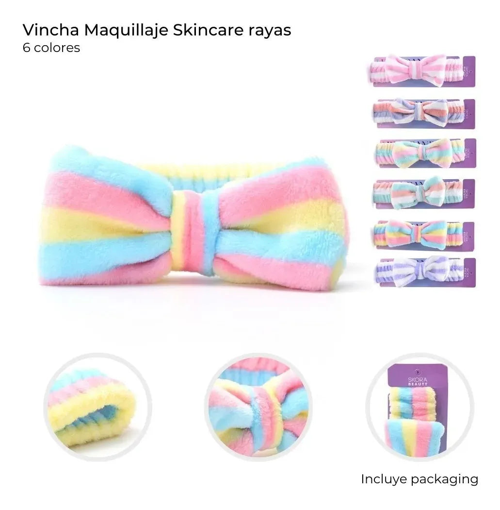 Skora Beauty Vincha Maquillaje Skincare Rayas 38939
